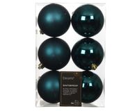 Decoris boules de Noël polystyrène mix 8cm vert 6 pièces