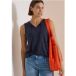 Icecat top met split in de hals en bandjes