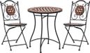 vidaXL 3-delige Bistroset Mozaïek Keramische Tegel Terracotta