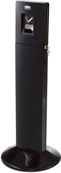 Rubbermaid Metropolitan Staande Asbak - Zwart - RVS - VB 194371