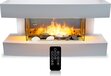 Classic Fire Toronto Elektrische Sfeerhaard - 2000W - Wit - LED Vlameffect - Met Afstandsbediening