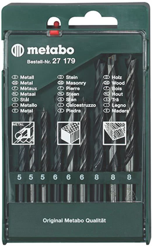 Metabo Borencassette 9 delig hout/metaal/steen - 627179000