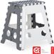 Relaxdays Opstapje Inklapbaar - Hoog - Kunststof - 120 kg - Grijs-Wit
