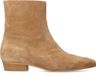 Manfield Dames Beige Suède Chelsea Boots Maat 40