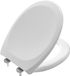 Unyqoos Abattant de WC Blanc avec fermeture douce et design ergonomique pour toilettes standard