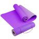 Yogamat, fitnessstudio, pilates, 183 x 61 x 0,6 cm, antislip oppervlak, milieuvriendelijk TPE-tapijt voor aerobic, gymnastiek, paars