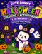 Cute Bunny Halloween Coloring & Activity Book
