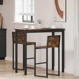 Maison Exclusive table de bar rectangulaire, faite de panneaux de particules