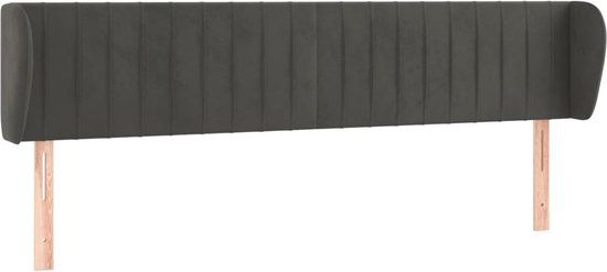 VidaXL Hoofdeind & Voeteind Donkergrijs Polyester/Hout 1630 mm x 230 mm x 780 mm