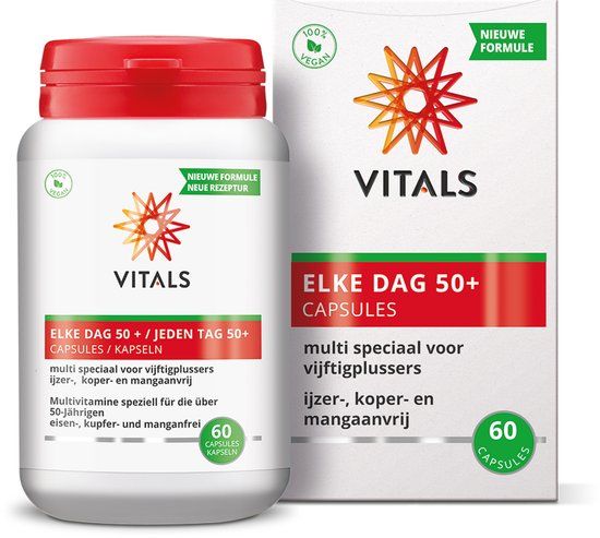 Vitals Elke Dag 50+ - 60 capsules - multivitamine