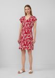 s.Oliver - Robe en jersey structuré avec imprimé all-over et ceinture