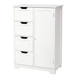 Mondeer Badkamerkast met 4 laden en 1 deur, wit, 56 x 30 x 82,5 cm