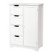 Mondeer Badkamerkast met 4 laden en 1 deur, wit, 56 x 30 x 82,5 cm