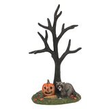 Department 56 Village Collectie Accessoires Halloween de hondsdolle pompoen bandiet boom beeldje, 7,8 inch, meerkleurig