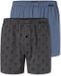 Schiesser 2Pack Boxershorts Blauw/Grijs Paisley Heren 3XL