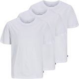 JACK & JONES JUNIOR T-shirt - wit (set van 3)