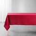 douceur d'intérieur Tafelkleed, rechthoekig, 140 x 240 cm, rood, katoen, effen, Charline
