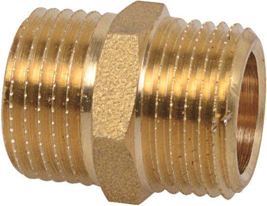 KIRCHHOFF MS Dubbele Nippel - Blanco - 1/2"BU