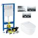 Geberit up100 Toiletset Geberit AquaClean Alba | Douche WC | Wit | Delta Drukplaat