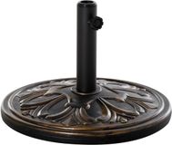 Outsunny Parasolvoet met middenpaal - Kunststof - 48x48x34cm - Goud