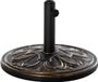 Outsunny Parasolvoet met middenpaal - Kunststof - 48x48x34cm - Goud