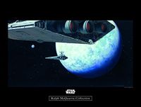 Komar Wandafbeelding | Star Wars Classic RMQ Hoth Orbit | Kinderkamer, jeugdkamer, decoratie, kunstdruk | zonder lijst | WB147-40x30 | Maat: 40 x 30 cm (breedte x hoogte)