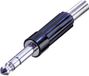 Rean AV NYS 204 Jackplug 6.35 mm Stekker, droit Nombre de pôles : 3 Stéréo Argent, Noir 1 pièce(s)