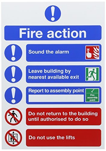 SIGNSLAB SIGNSLAB FR099A5 veiligheidsbord "Fire Action", A5