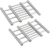 Arte r 2x stuks dessous de casserole extensible/réglable acier inoxydable 23 x 20 cm