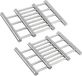 Arte r 2x stuks dessous de casserole extensible/réglable acier inoxydable 23 x 20 cm