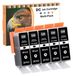 Canon Cartouches d'encre compatibles pour Canon PGI-520 CLI-521 - Lot de 5, couleur noire