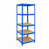 Merkloos Relaxdays Stellingkast - 200 x 60 x 60 cm - 875 kg - blauw