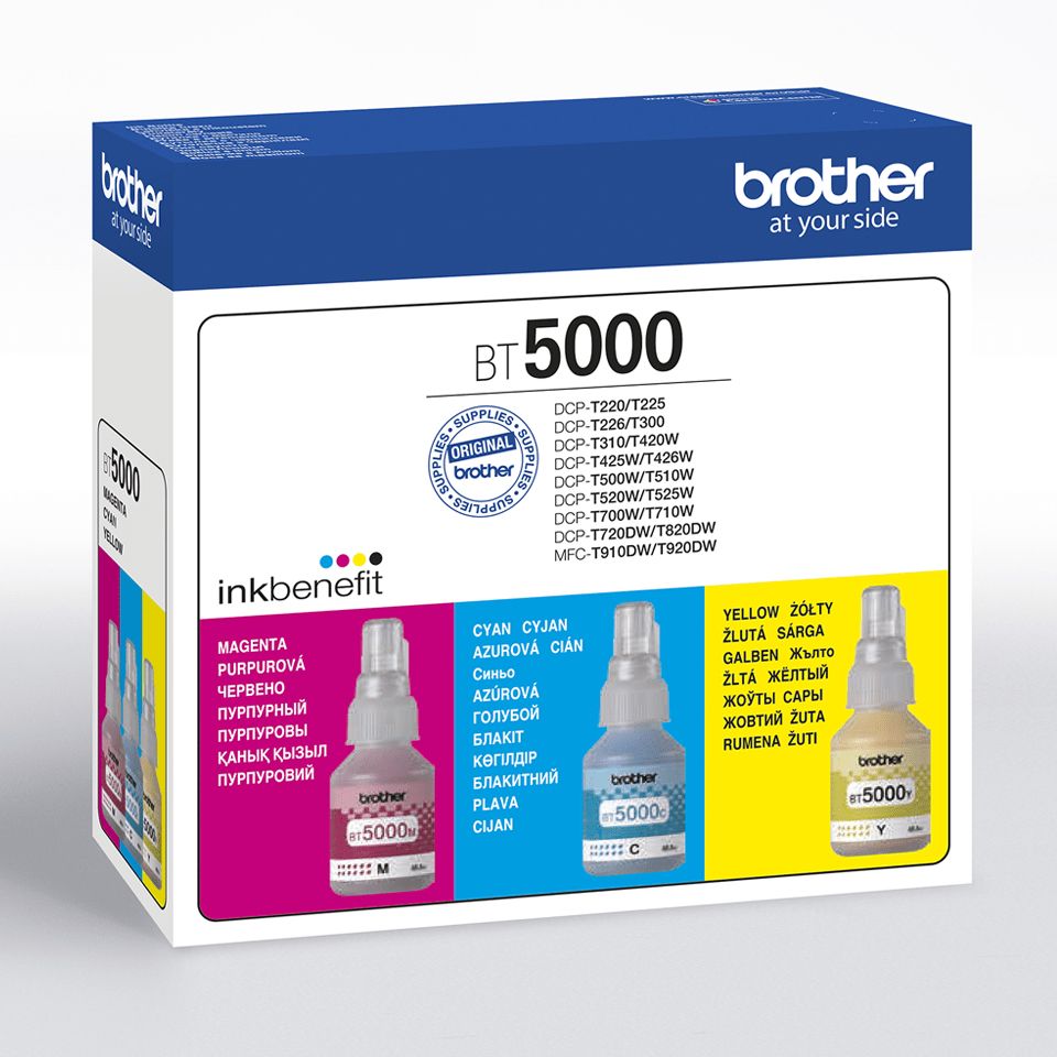 Brother BT5000CLVAL Inktcartridge 3 stuk(s) Origineel Cyaan, Magenta, Geel