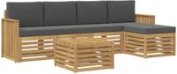 vidaXL - Buiten - bank - set - 6 - st - Wit - en - antracietkleurig - Polyester