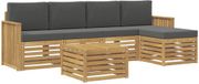 vidaXL - Buiten - bank - set - 6 - st - Wit - en - antracietkleurig - Polyester