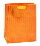 TSI 85016-4 geschenktasje met Hot Stamping "krijtstrepen" oranje, 4-delige verpakking, medium
