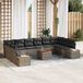 Maison Exclusive - Set de 11 coussins de banc de jardin, gris, en polyrotin