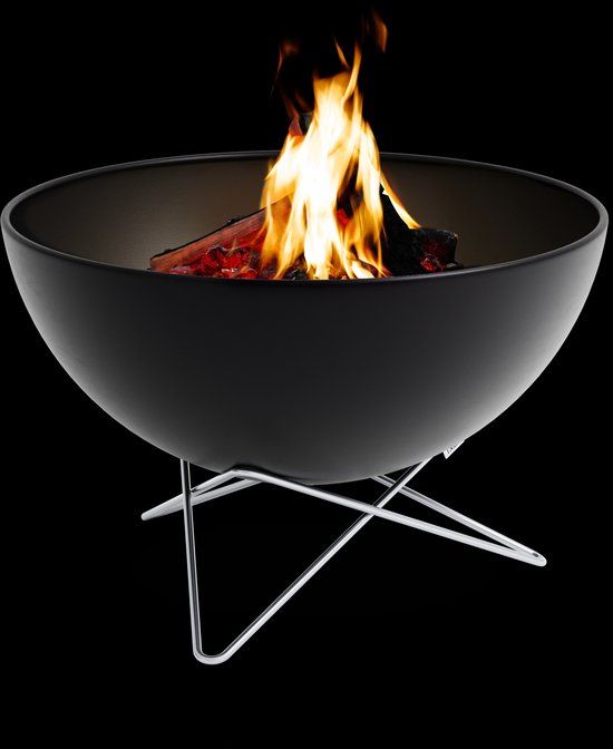Höfats Bowl 70 Vuurschaal met Standaard Laag - Zwart