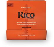 D'Addario Rico Bb Clarinet Reeds - Strength 2.0 - 25 Pack