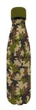 Nerthus Dubbelwandige thermosfles van 18/8 roestvrij staal, voor koude en warme dranken, BPA-vrij - Camouflageprint, 500 ml
