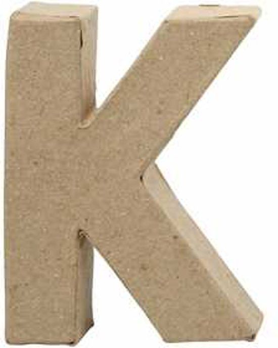 Letter - K - 10 cm - bruin