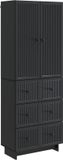 vidaXL - Kast - Set - 2 - st - Bewerkt - hout