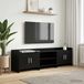 Maison Exclusive Meuble TV exclusif - Dimensions : 168 x 33 x 47 cm - Matériau : panneaux de particules imitation chêne noir