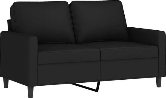 vidaXL Tweezitsbank - 120 cm - Fluweel - Zwart