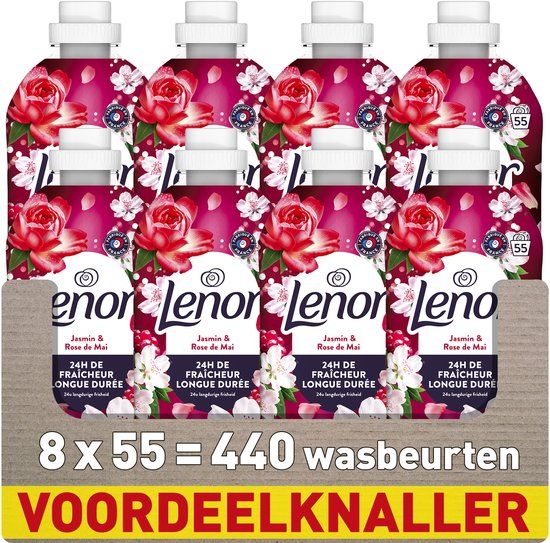Lenor Wasverzachter - Jasmijn & Rose de Mai - 8 x 55 Wasbeurten