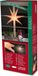 Konstsmide - Witte papieren ster, geperforeerd en met een rood bedrukt patroon, 7 punten, inclusief aansluitkabel met aan/uit-schakelaar, zonder lamp, E14 lampfitting, 230V, voor binnen gebruik, witte kabel; 2983-250