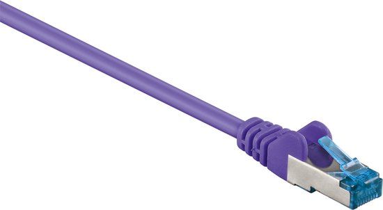 Goobay S/FTP CAT6a 10 Gigabit netwerkkabel / paars - LSZH - 10 meter