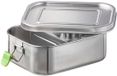 Merkloos Roestvrijstalen lunchbox - Zilver - 800 ml