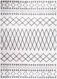 vidaXL - Vloerkleed - wasbaar - 120x180 cm - zwart en wit