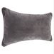 Atmosphera Bank/sierkussens huiskamer Sophia - 30 x 50 cm - Donkergrijs - polyester - met rits